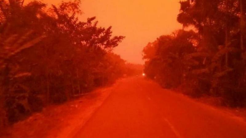 Ini Fakta Fakta Soal Langit Merah  di Muaro Jambi